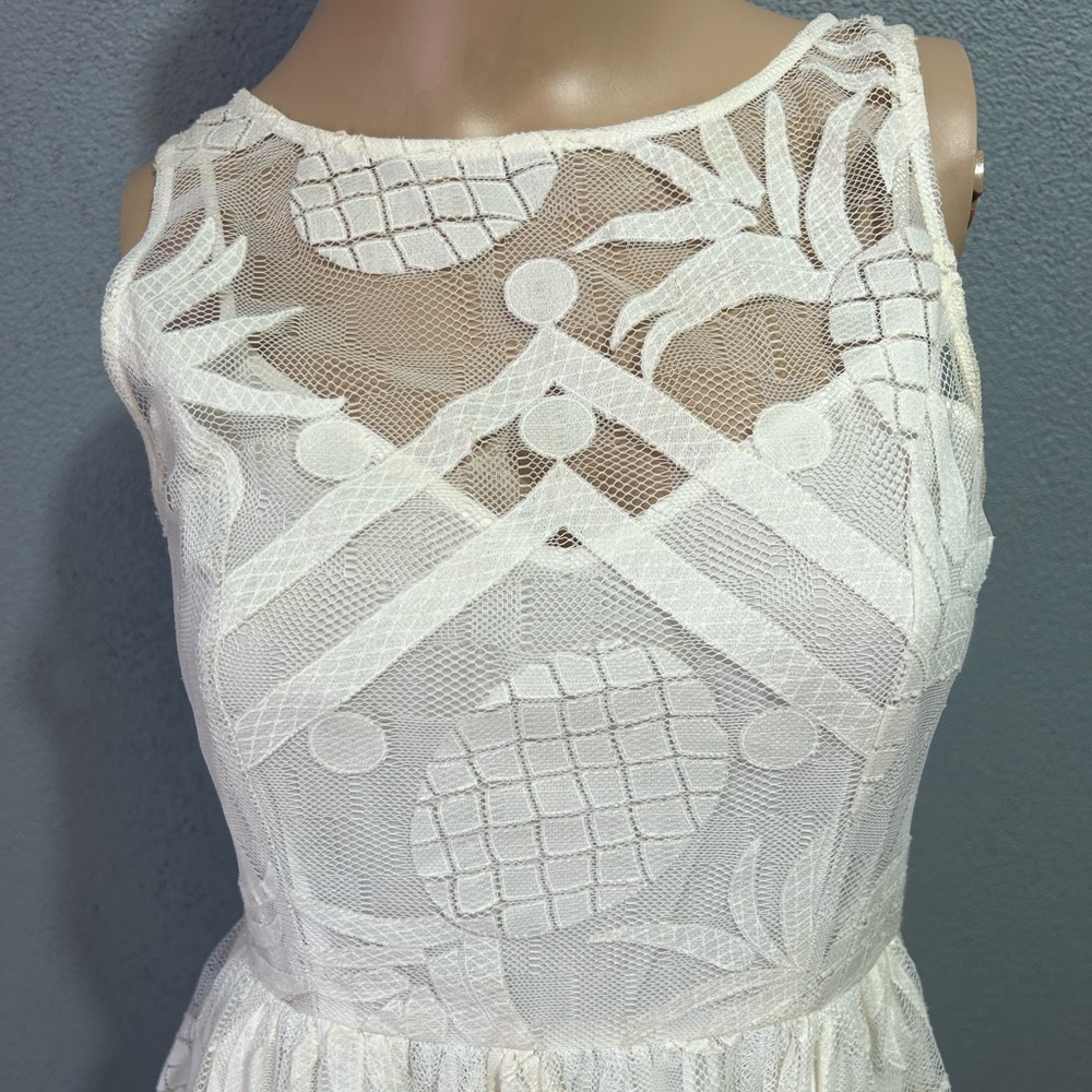 Maeve Anthropology pina pineapple lace fit and flare size 0 - Picture 4 of 12